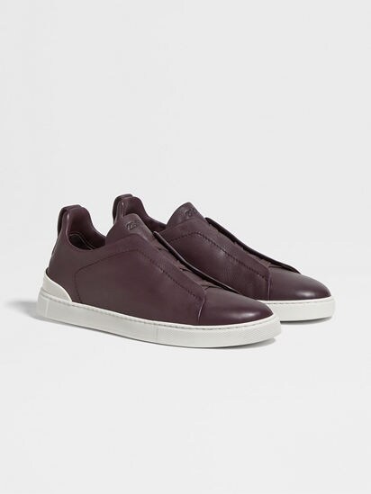 Dark Purple Triple Stitch™ SECONDSKIN Sneakers FW24 31771443 | Zegna ROW