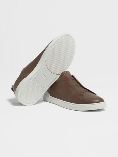 Brown Triple Stitch™ SECONDSKIN Sneakers FW25 35541642 | Zegna US