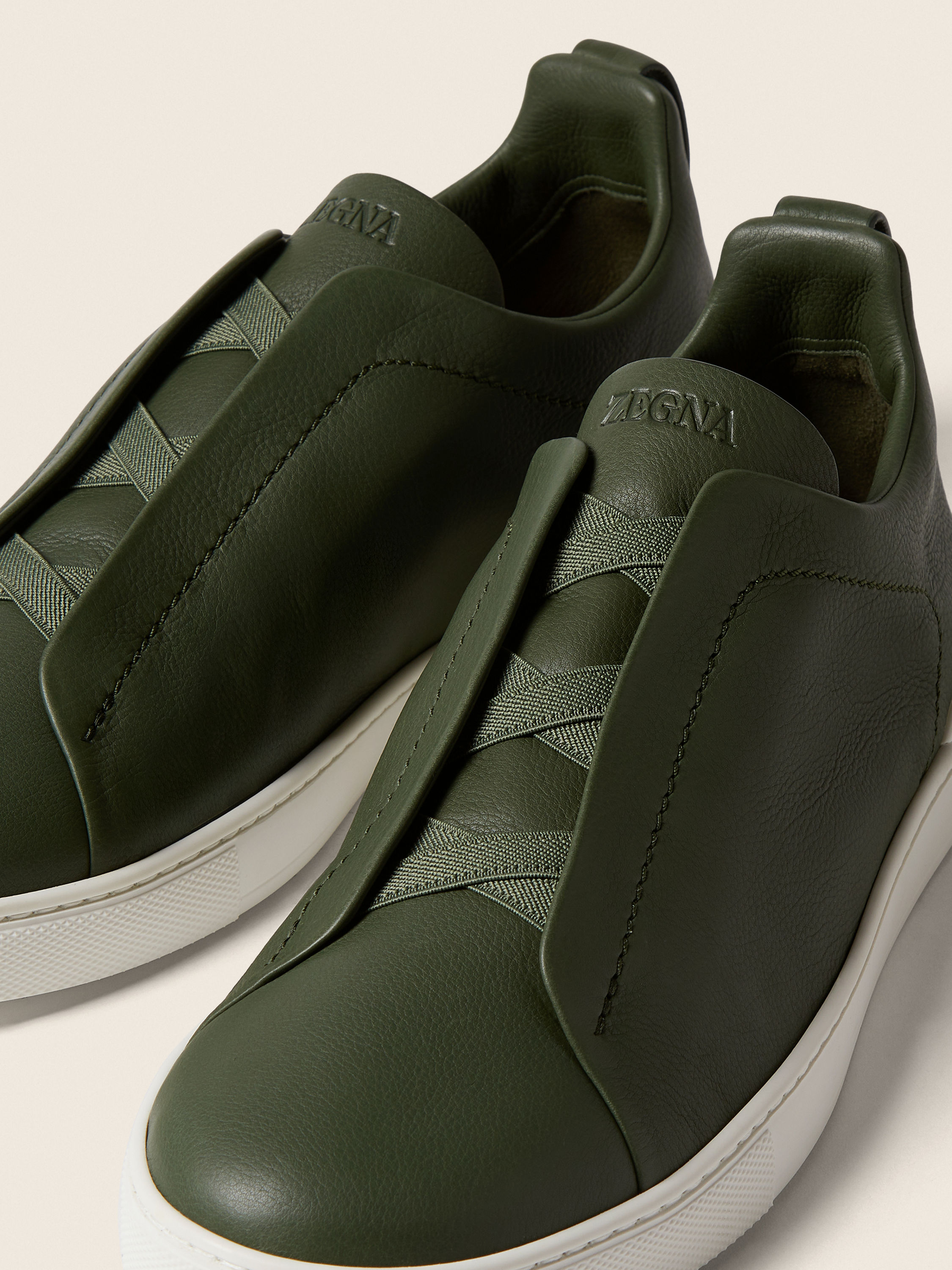 Pine Green Triple Stitch™ SECONDSKIN Sneakers Product detail photo #1
