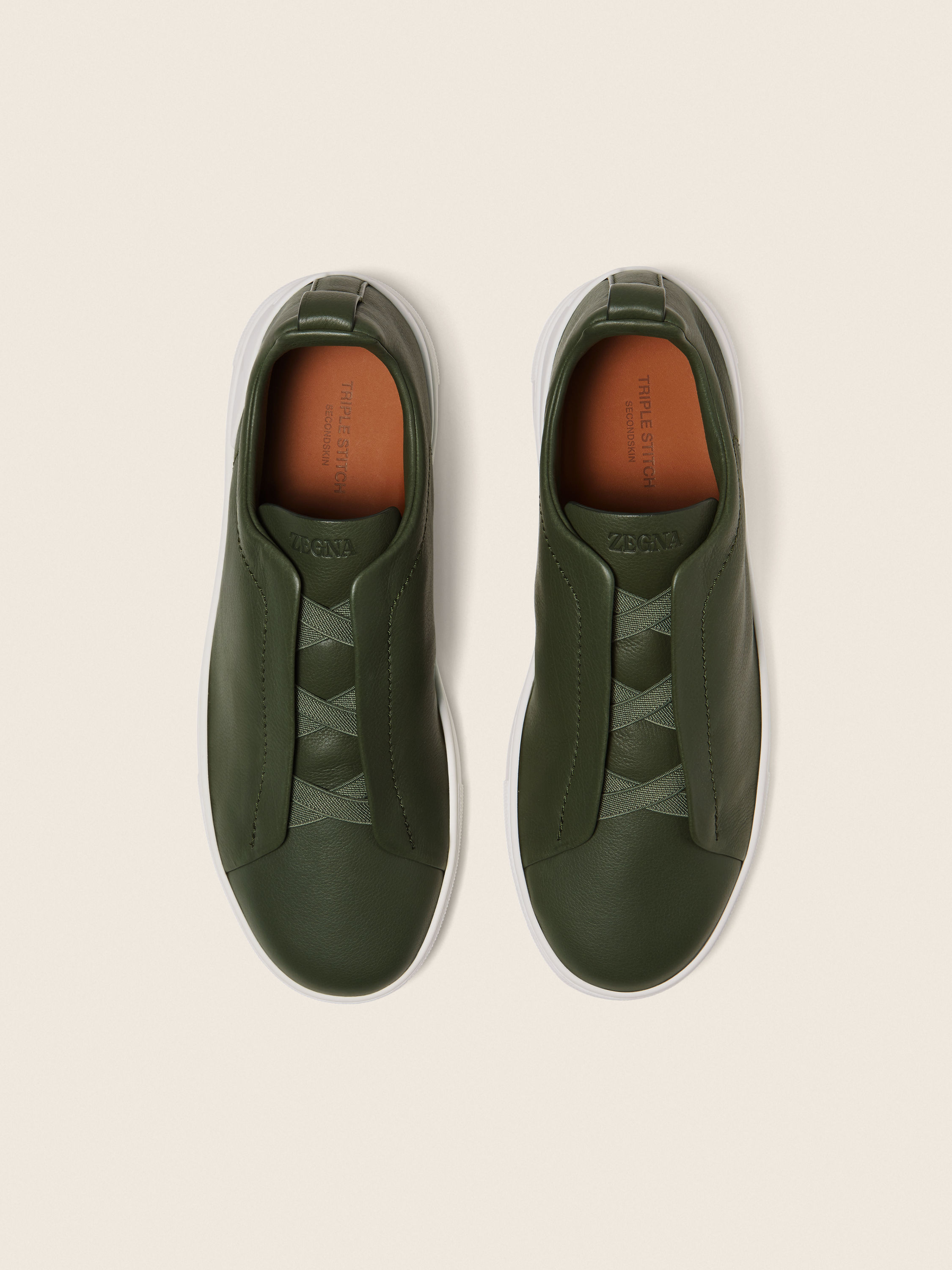 Pine Green Triple Stitch™ SECONDSKIN Sneakers Product detail photo #2