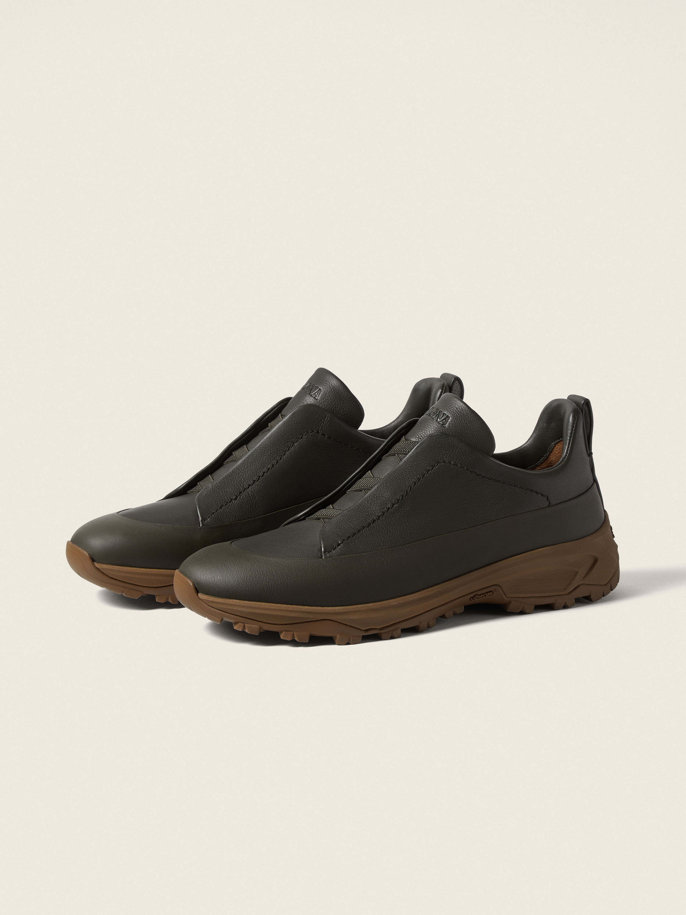 Dark Olive Green Triple Stitch™ Monte SECONDSKIN Sneakers Main product photo