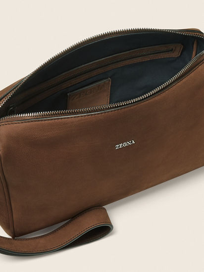 Brown SECONDSKIN Pouch FW26 39380779 | Zegna US