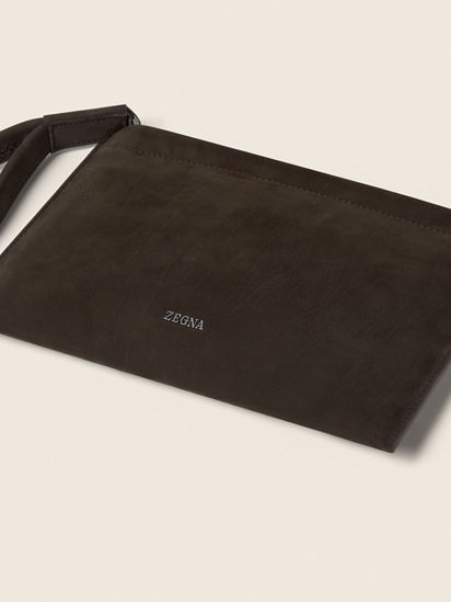 Dark Brown SECONDSKIN Mini Pouch SS26 37140016 | Zegna NL