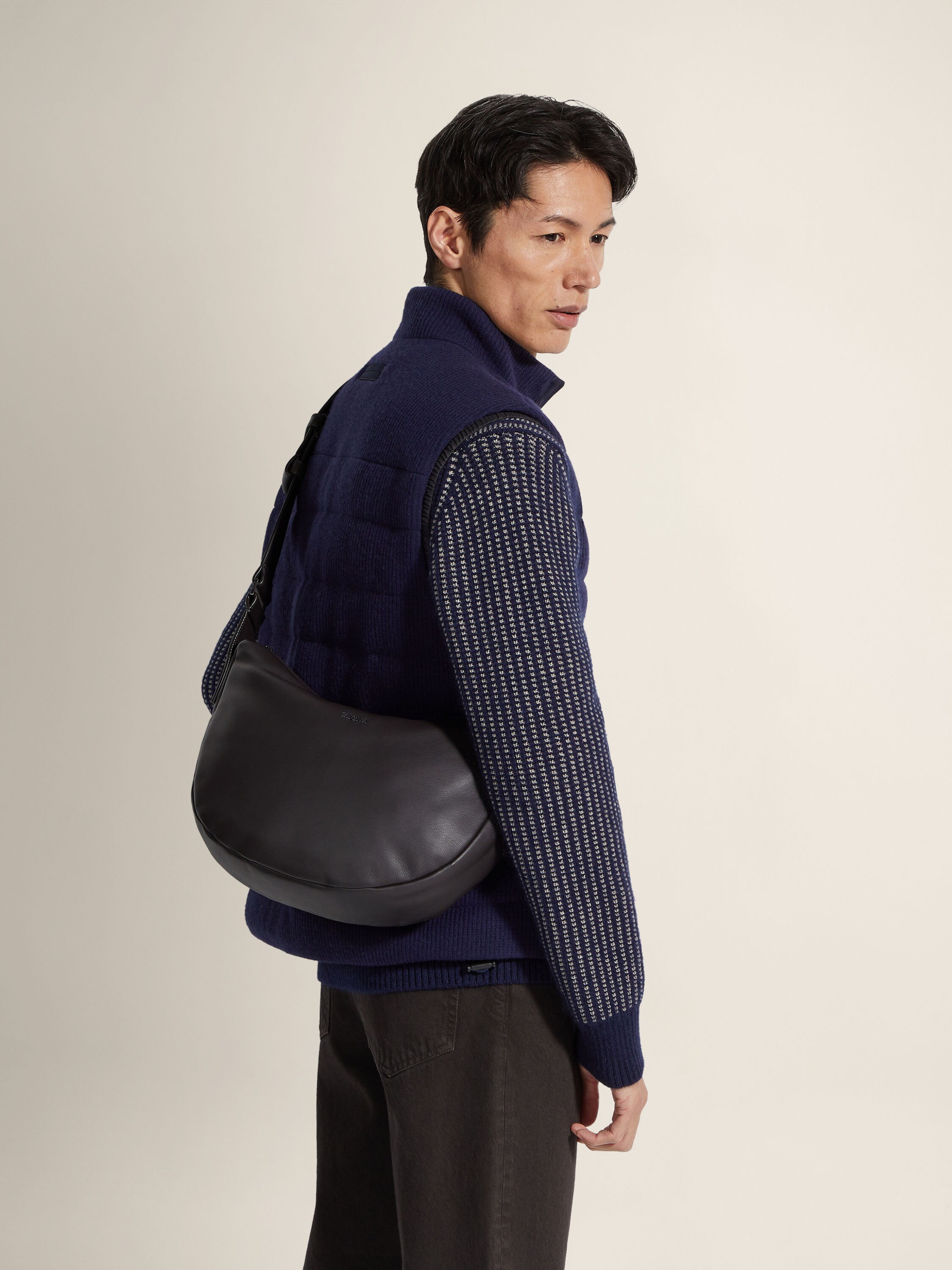 Dark Brown SECONDSKIN Hobo Panorama Micro Bag Product detail photo #1