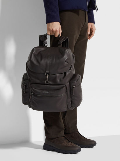 Dark Brown SECONDSKIN Special Backpack SS25 31862515 | Zegna US