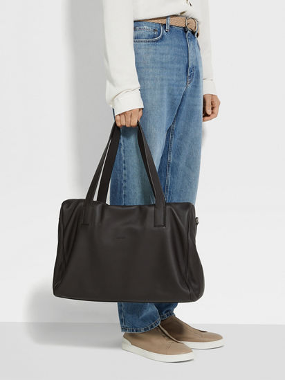 Dark Brown SECONDSKIN Business Bag SS26 33650918 | Zegna US