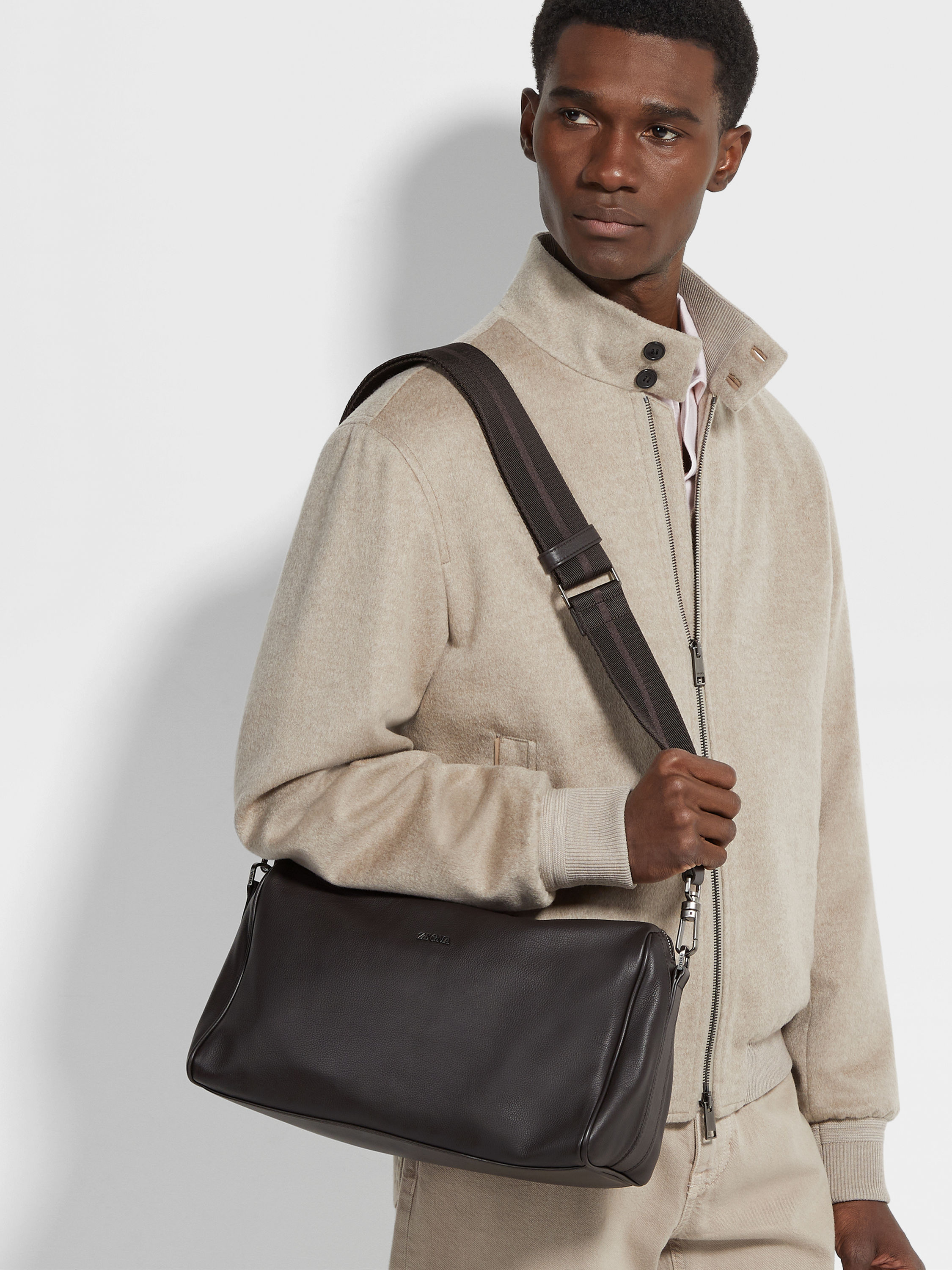 Borsa a Tracolla SECONDSKIN Marrone Scuro Foto #1 di dettaglio del prodotto