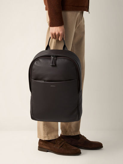 Dark Brown SECONDSKIN Backpack FW26 35555030 | Zegna US