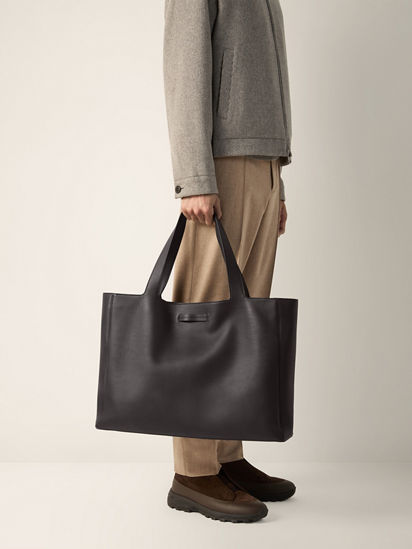 Dark Brown SECONDSKIN Tote Bag FW26 39560887 | Zegna KR