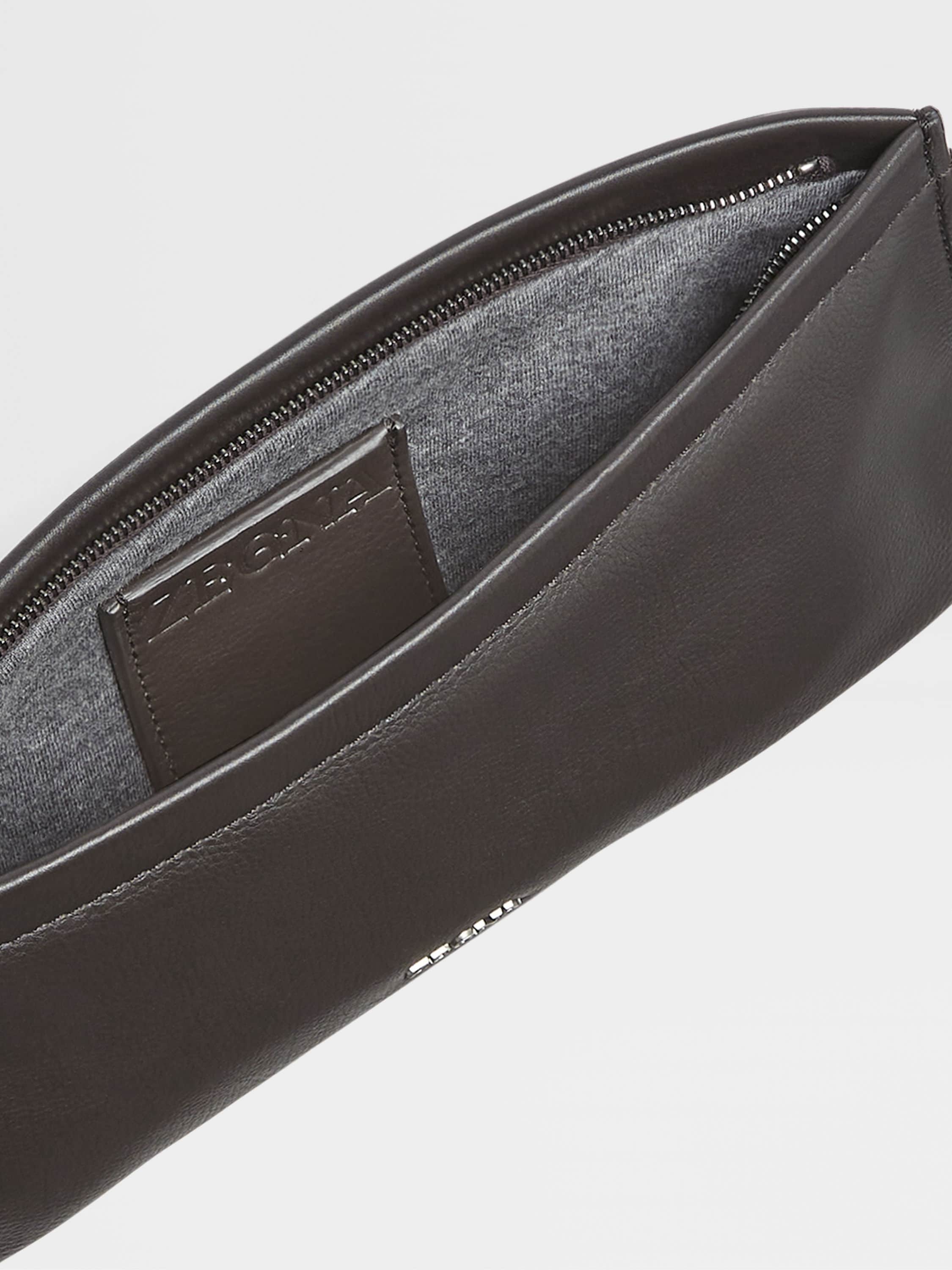 Dark Brown SECONDSKIN Clutch Product detail photo #1