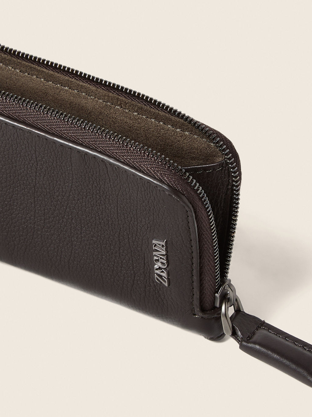Dark Brown Secondskin Card Case by Zegna
