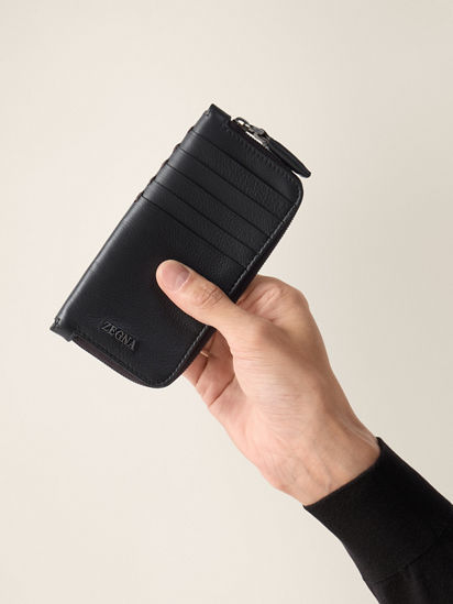Dark Blue SECONDSKIN Card Case FW26 37138963 | Zegna US