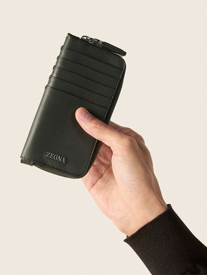 Dark Olive Green SECONDSKIN Card Case FW26 39376936 | Zegna CH