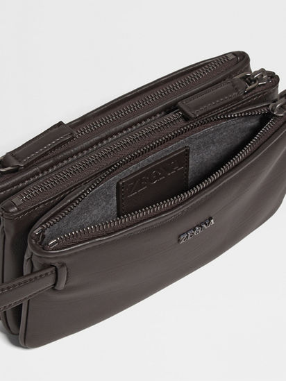 ダークブラウン SECONDSKINポーチ FW25 31835292 | Zegna JP