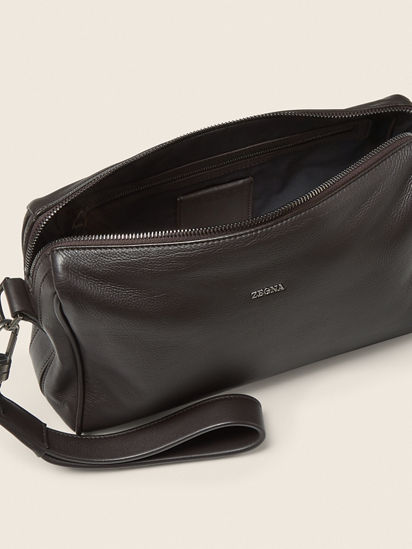Dark Brown SECONDSKIN Pouch SS26 35553775 | Zegna CA