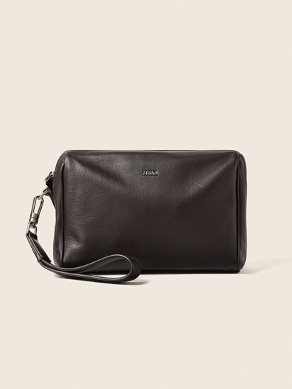 Dark Brown SECONDSKIN Pouch SS26 35553775 | Zegna US