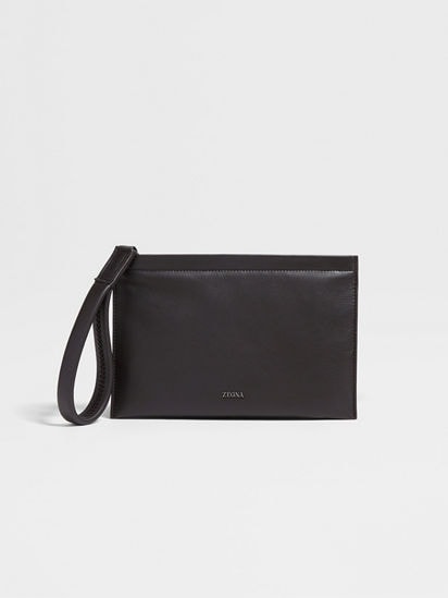 Dark Brown SECONDSKIN Pouch FW25 35553821 | Zegna ROW