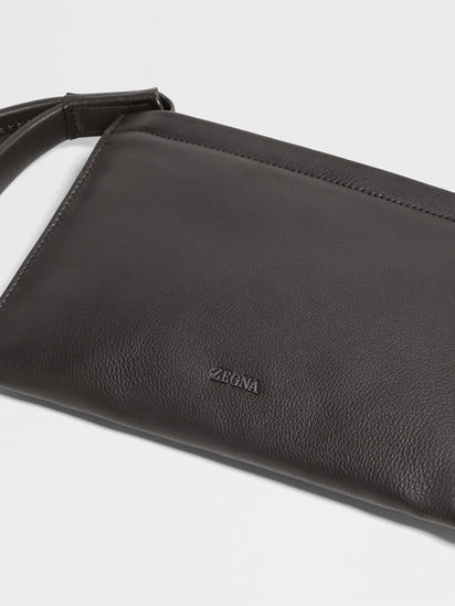 Dark Brown SECONDSKIN Pouch FW25 35553821 | Zegna ROW