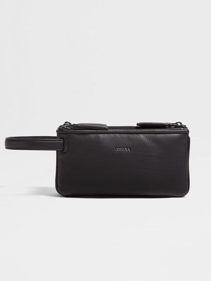 Dark Brown SECONDSKIN Pouch SS26 35820078 | Zegna ROW