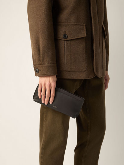 Dark Brown SECONDSKIN Pouch FW26 37140249 | Zegna FI