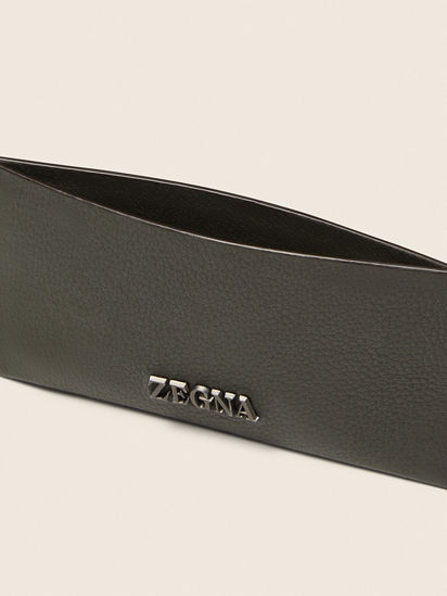 Dark Olive Green SECONDSKIN Card Case FW26 39380878 | Zegna FI