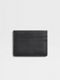 Black PELLETESSUTA™ Leather Card Case Product detail photo #2
