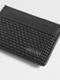Black PELLETESSUTA™ Leather Card Case Product detail photo #4