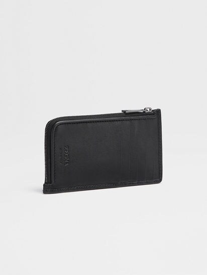 Black PELLETESSUTA™ Leather Wallet SS24 24276976 | Zegna LU