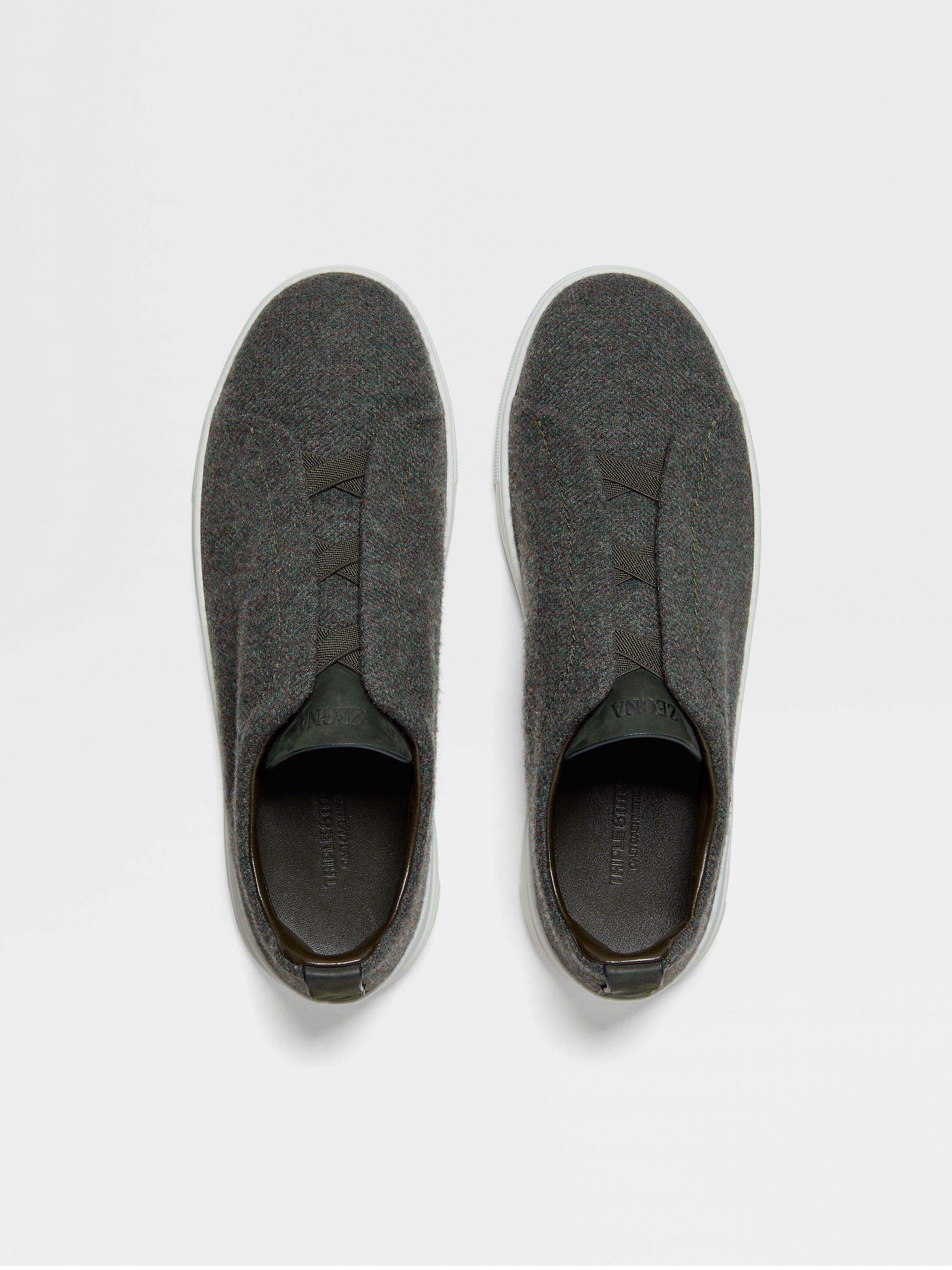 Dark Green Triple Stitch™ Oasi Cashmere Sneakers Product detail photo #2