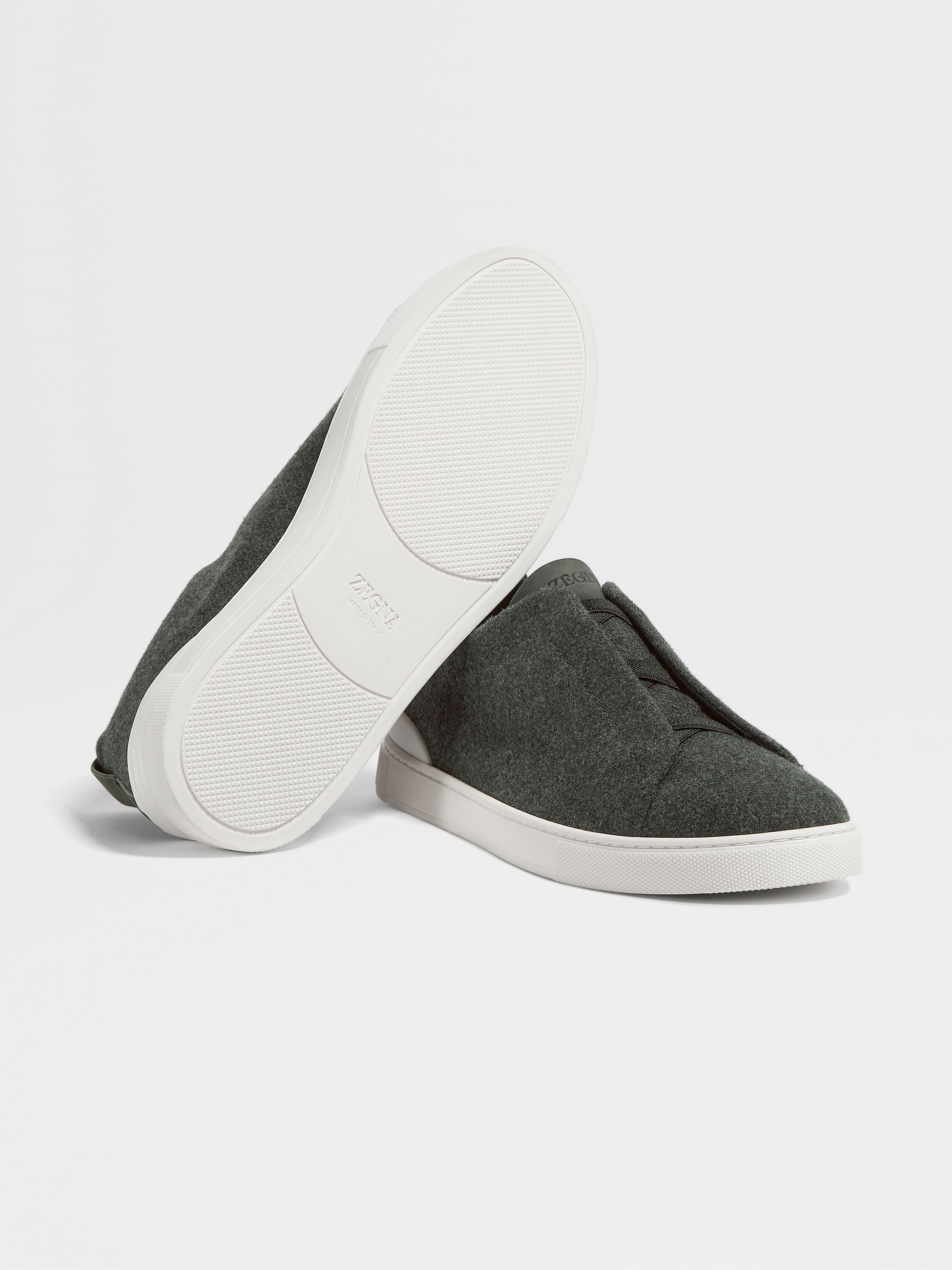 Dark Green Triple Stitch™ Oasi Cashmere Sneakers Product detail photo #4