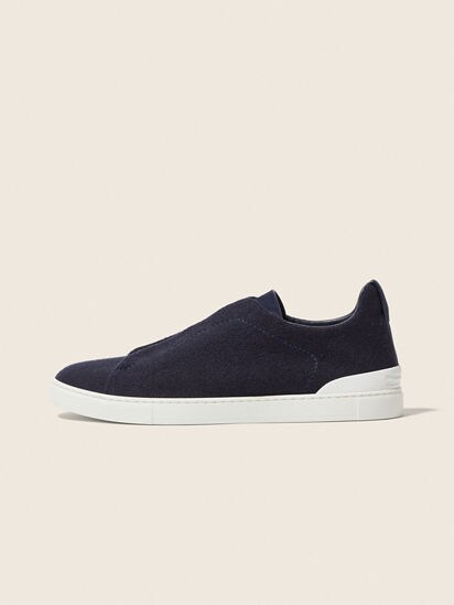 Navy Blue Triple Stitch™ Oasi Cashmere Sneakers FW25 35545163
