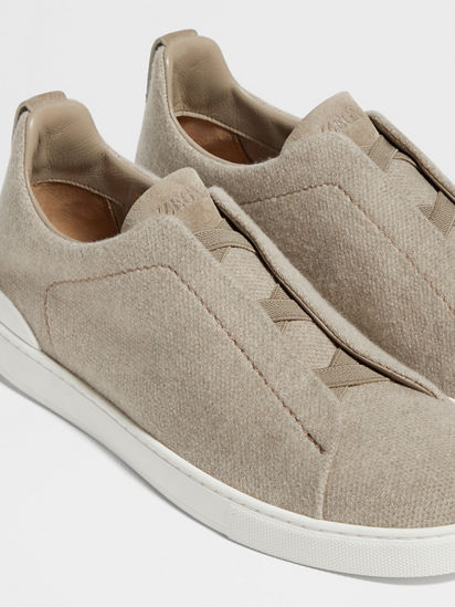 Light Taupe Oasi Cashmere Triple Stitch™ Sneakers FW25 Light Taupe Oasi Cashmere Triple Stitch™ Sneakers FW25