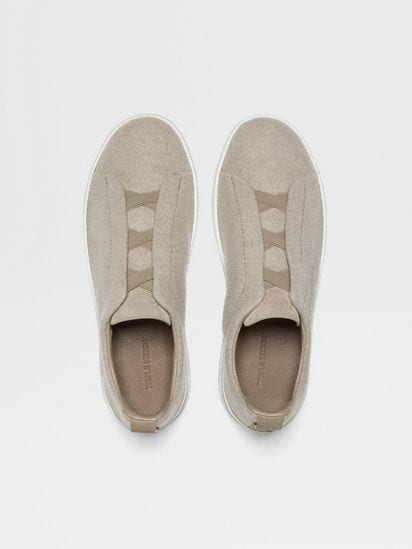 Light Taupe Oasi Cashmere Triple Stitch™ Sneakers FW25 Light Taupe Oasi Cashmere Triple Stitch™ Sneakers FW25