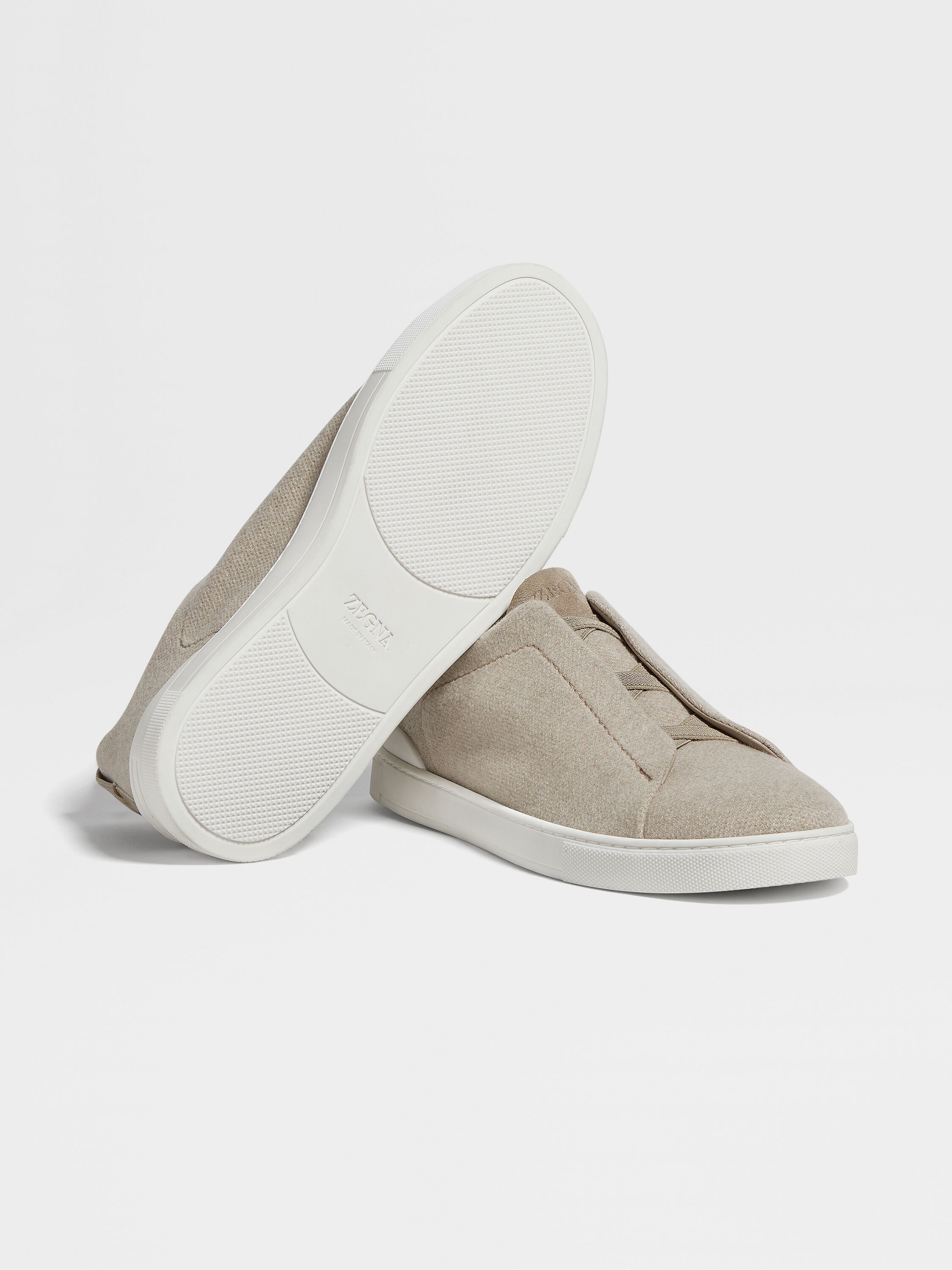 Light Taupe Triple Stitch™ Oasi Cashmere Sneakers Product detail photo #4
