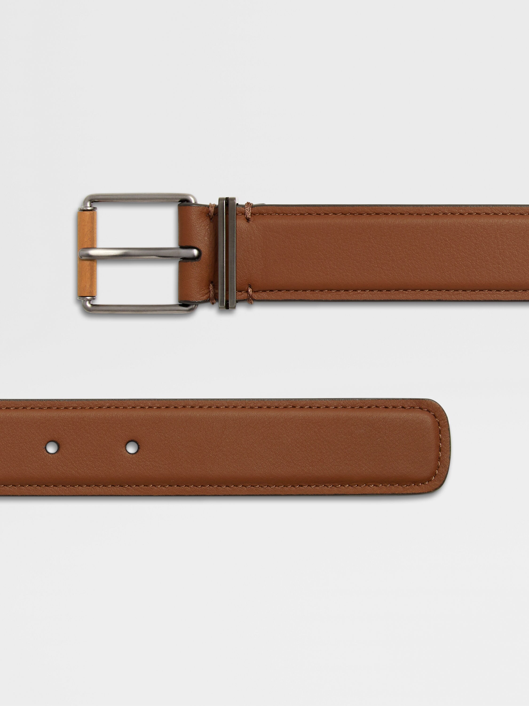 Dark Foliage Leather Belt Product detail photo #1