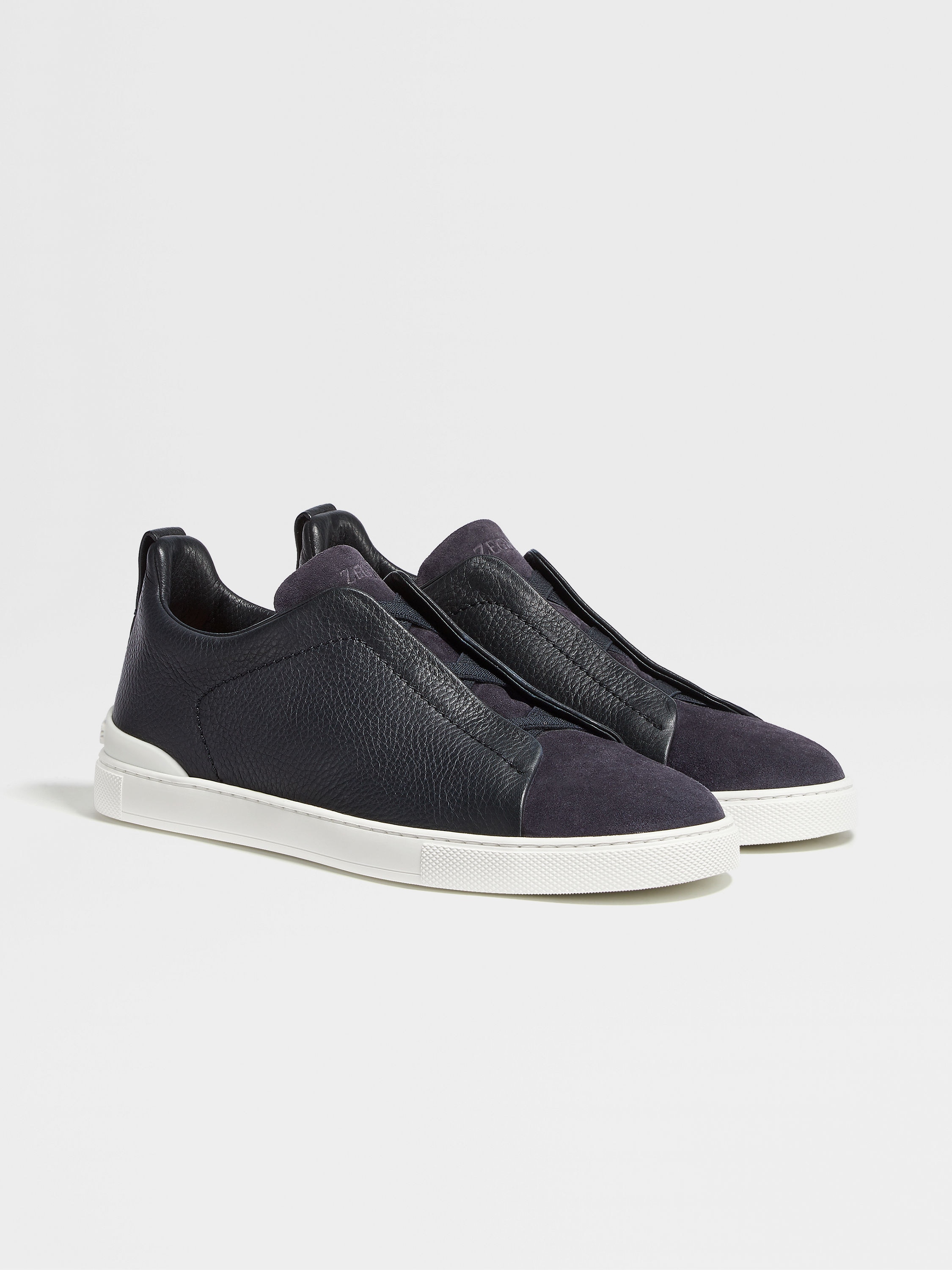 Sneaker Triple Stitch™ in Pelle e Suede Blu Navy SS24 22361784 