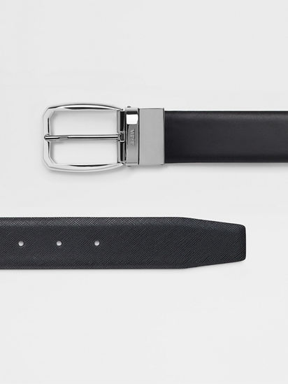 Black Reversible Leather Belt SS25 22124259 | Zegna HK