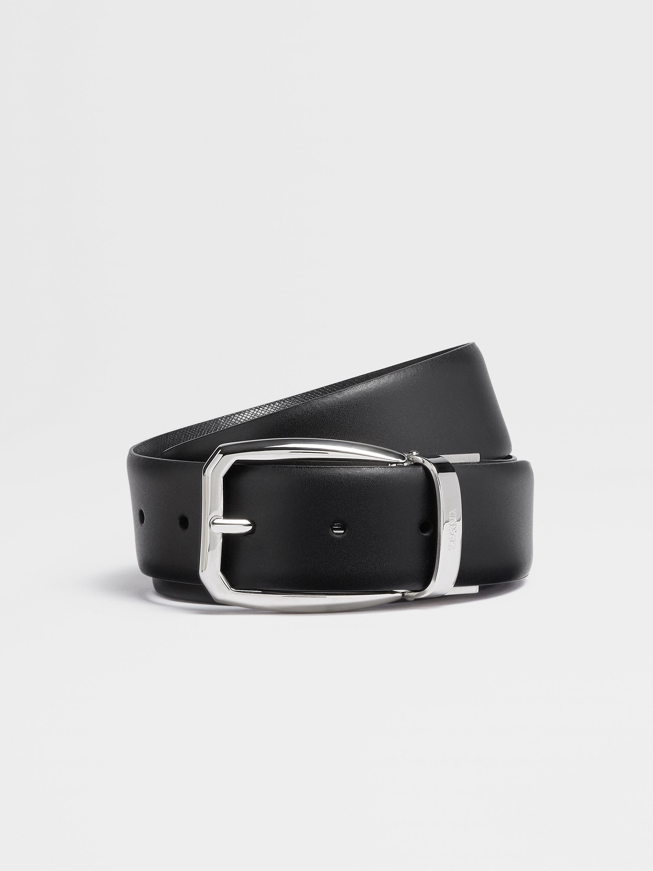 Black Reversible Leather Belt SS25 22124259 | Zegna GB