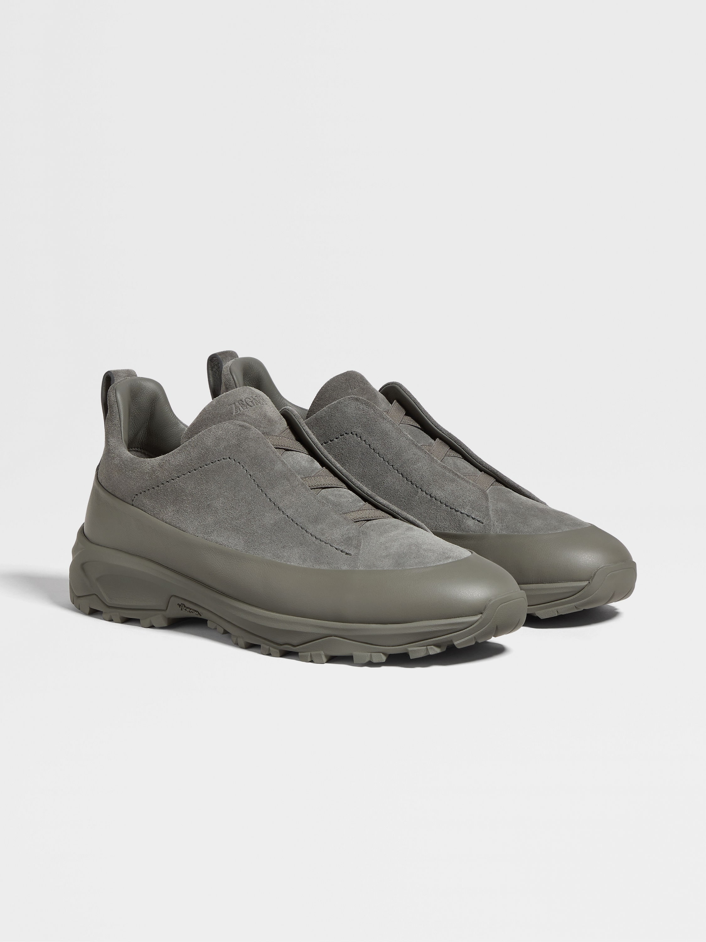 Grey Suede and Leather Triple Stitch™ Monte Sneakers FW25 Grey Suede and Leather Triple Stitch™ Monte Sneakers FW25