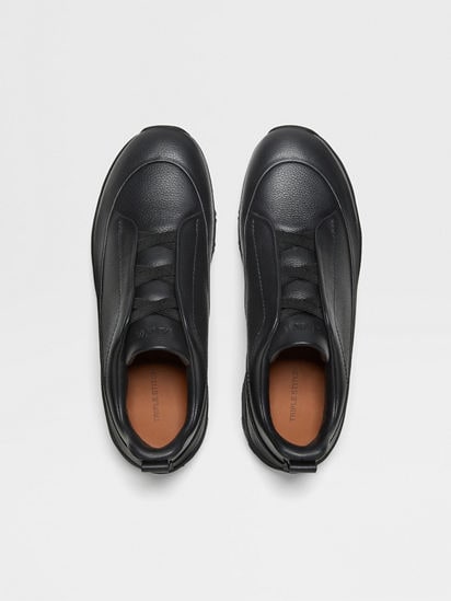 Black Leather Triple Stitch™ Monte Sneakers FW25 35545172 | Zegna MX
