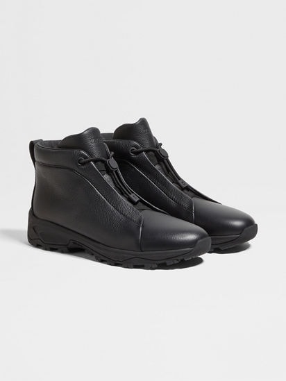 Black Leather Triple Stitch™ Vetta Sneakers