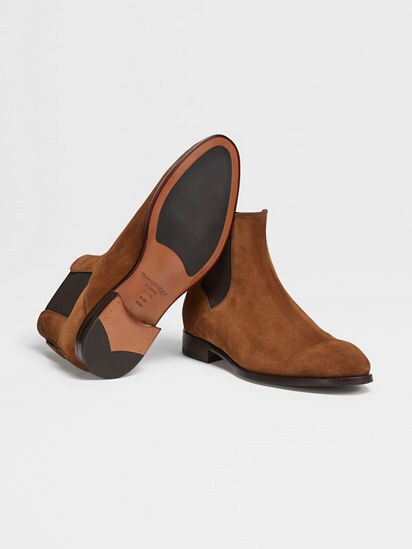 Cigar Suede Vienna Blake Chelsea Boots FW23 10510278 | Zegna US