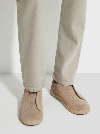 Light Taupe Suede Triple Stitch™ Sneakers FW24 27873935 Light Taupe Suede Triple Stitch™ Sneakers FW24 27873935