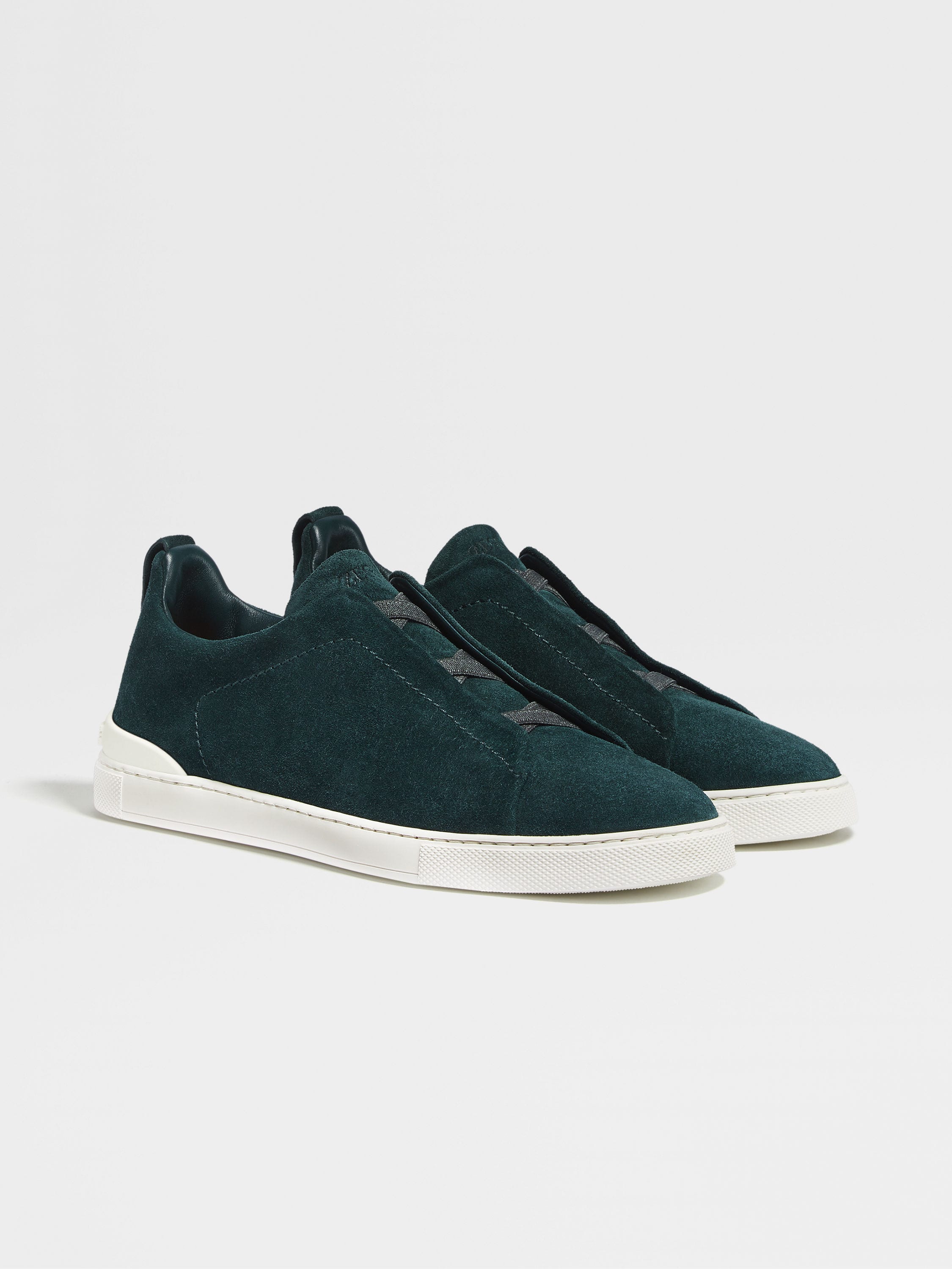 Dark Green Suede Triple Stitch™ Sneakers