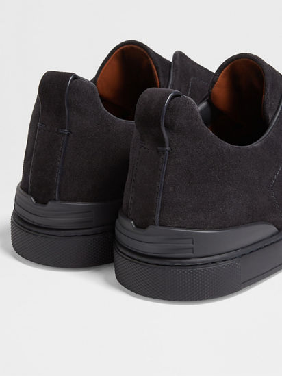 Navy Blue Suede Triple Stitch™ Sneakers FW24 22361659 | Zegna JP Navy Blue Suede Triple Stitch™ Sneakers FW24 22361659 | Zegna JP