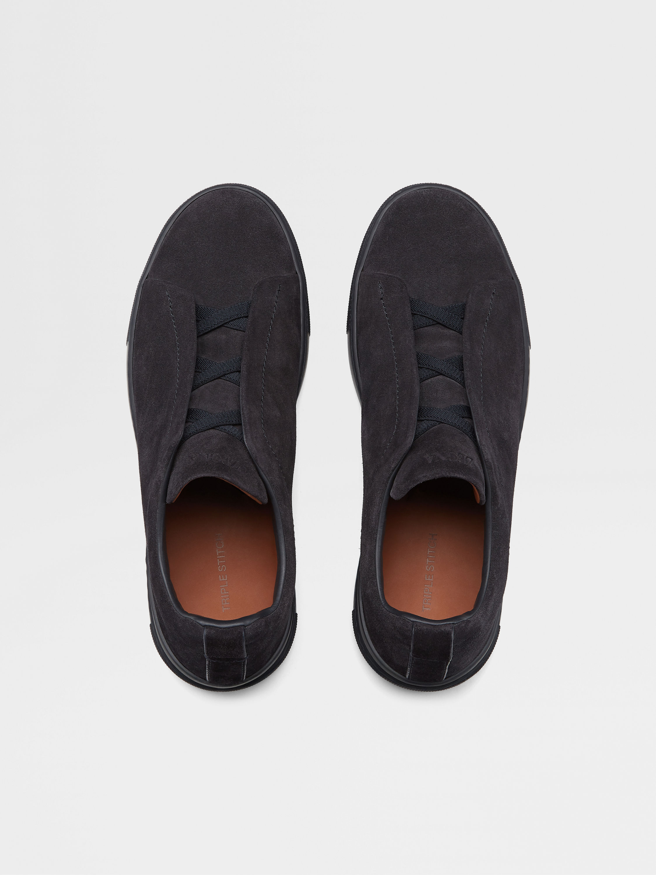 Navy Blue Suede Triple Stitch™ Sneakers Product detail photo #2