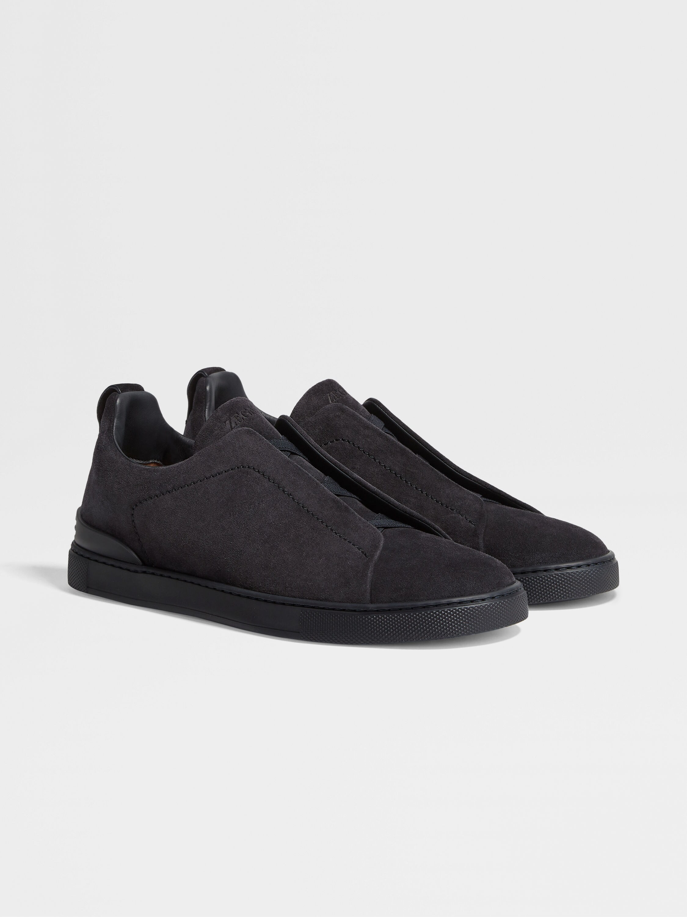 Grey Mélange Suede Triple Stitch™ Sneakers SS24 22361729 | Zegna JP