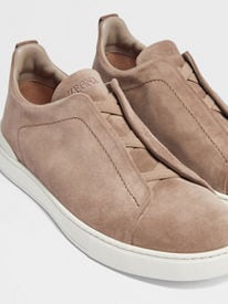 Grey Mélange Suede Triple Stitch™ Sneakers SS24 22361729 | Zegna CA