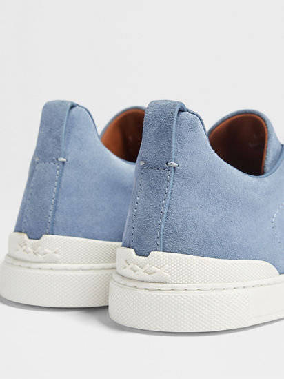 Light Blue Suede Triple Stitch™ Sneakers