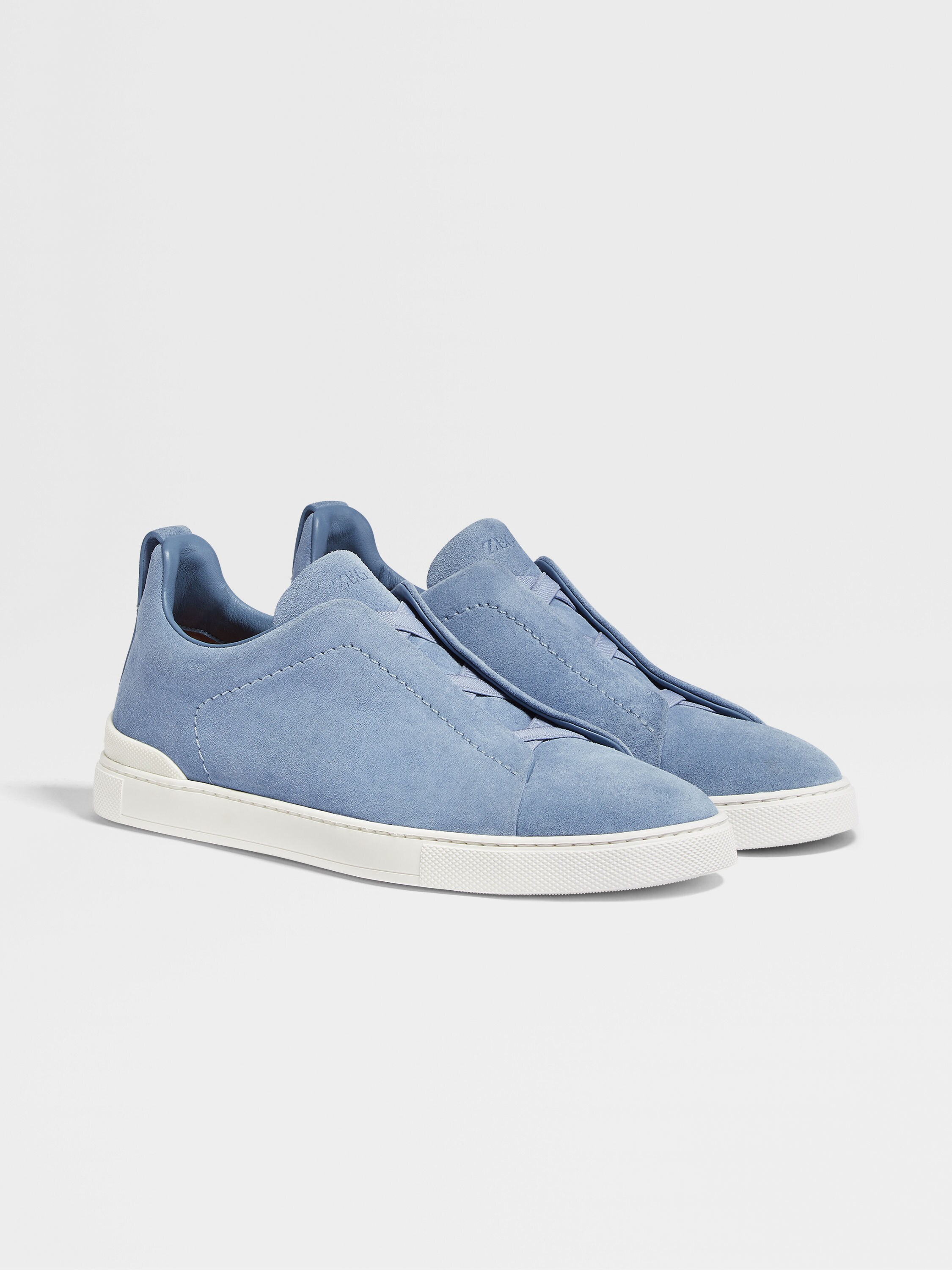 Light Blue Suede Triple Stitch™ Sneakers SS24 22361711 | Zegna TH